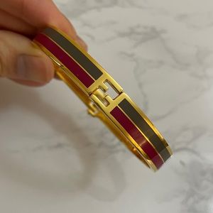 FENDI• “Fendista” Narrow Bi-Color Bracelet